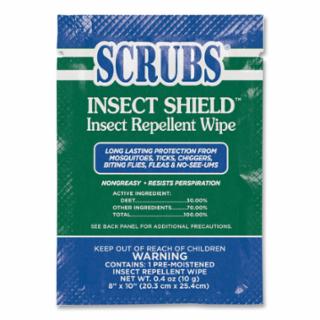 SCRUBS® 91401 Insect Sheild Insect Repellant Towel 1/Package (100 PKG)