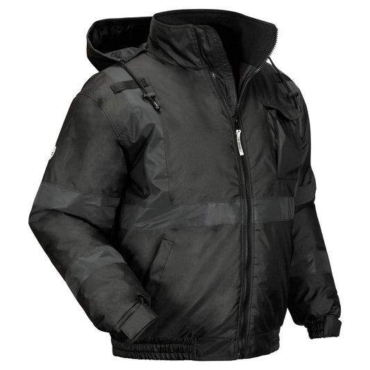 Ergodyne 25642 GloWear 8377EV Enhanced Visibility Reflective Winter Bomber Jacket - Non-Certified S (Black)