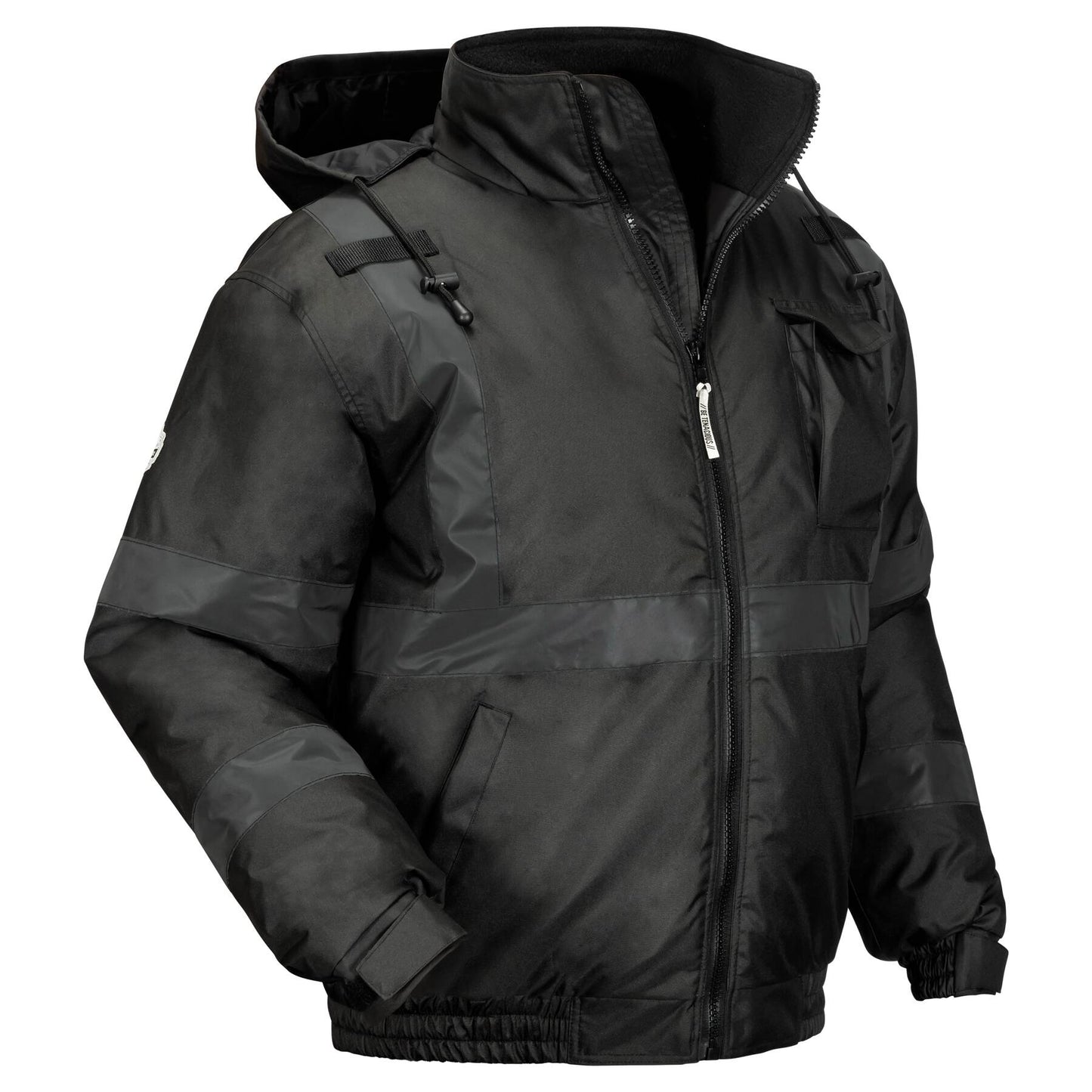 Ergodyne 25643 GloWear 8377EV Enhanced Visibility Reflective Winter Bomber Jacket - Non-Certified M (Black)