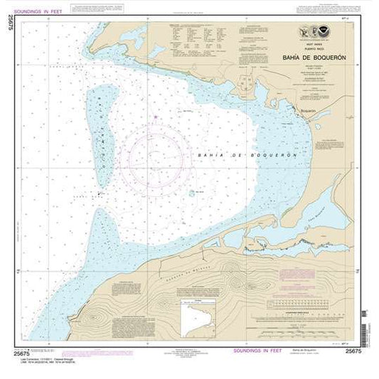 Paradise Clay NO_25675 HISTORICAL NOAA Chart Bahia de Boqueron