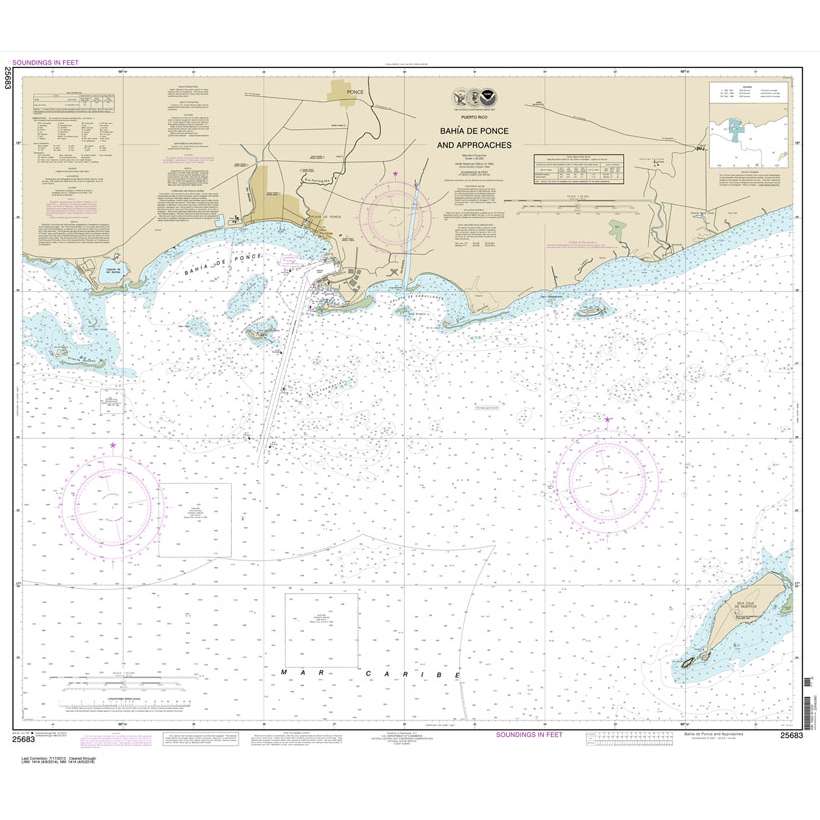 Paradise Clay NO_25683 HISTORICAL NOAA Chart Bahia de Ponce and Approaches
