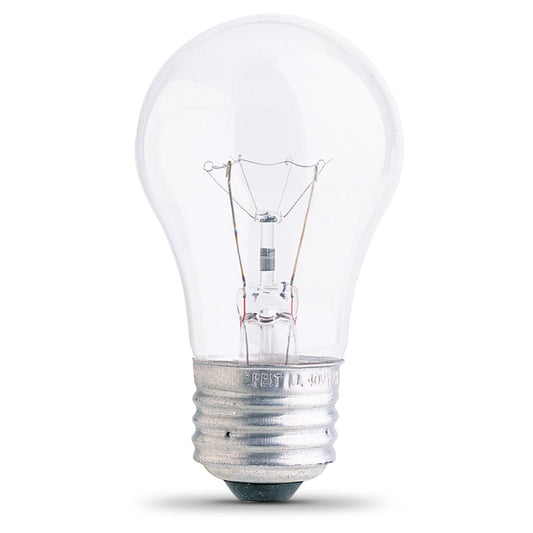 Feit Electric 25A15/CL-130 25W Soft White (2700K) A15 130V Medium (E26) Base Clear Incandescent Light Bulb (4-pack)