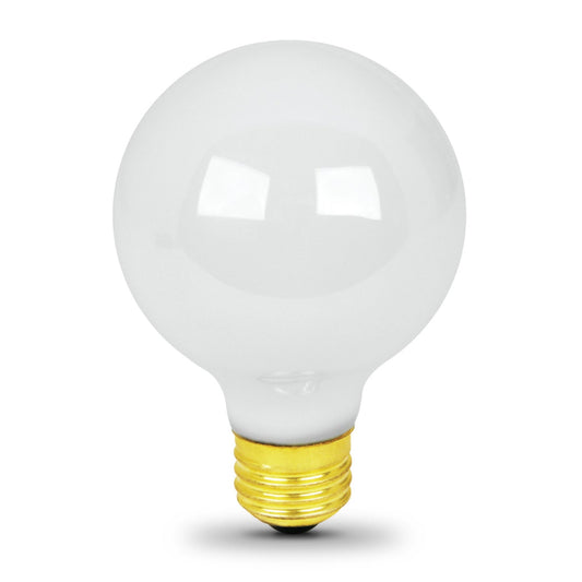 Feit Electric 25G25/W-130 25W Soft White (2700K) E26 Base G25 Globe Shape Incandescent Bulb