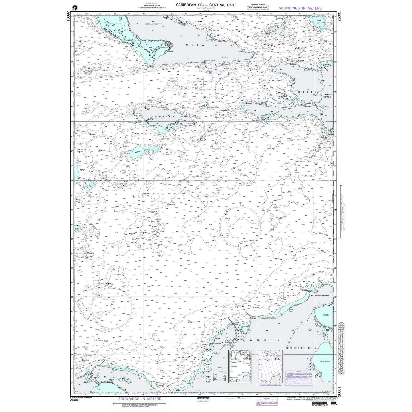 Paradise Clay NGA_26001 NGA Chart Carribean Sea - Central Part