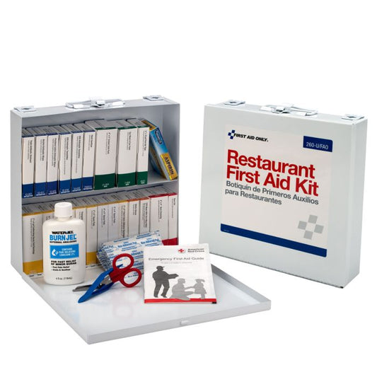 First Aid Only 260-U/FAO 75 Person Restaurant First Aid Kit, Metal Case