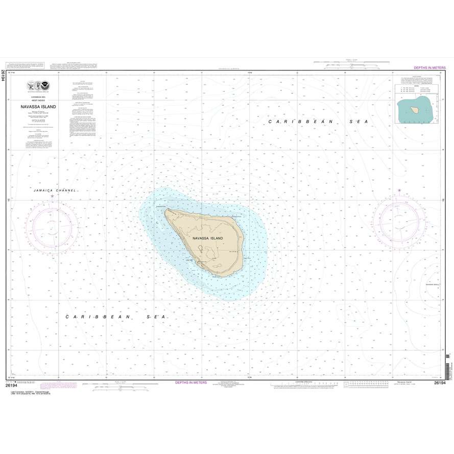 Paradise Clay NO_26194 HISTORICAL NOAA Chart Navassa Island