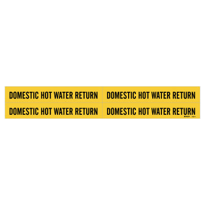 BRADY® 7088-4 Card Of Domestic Hot Water Return Self Sticking