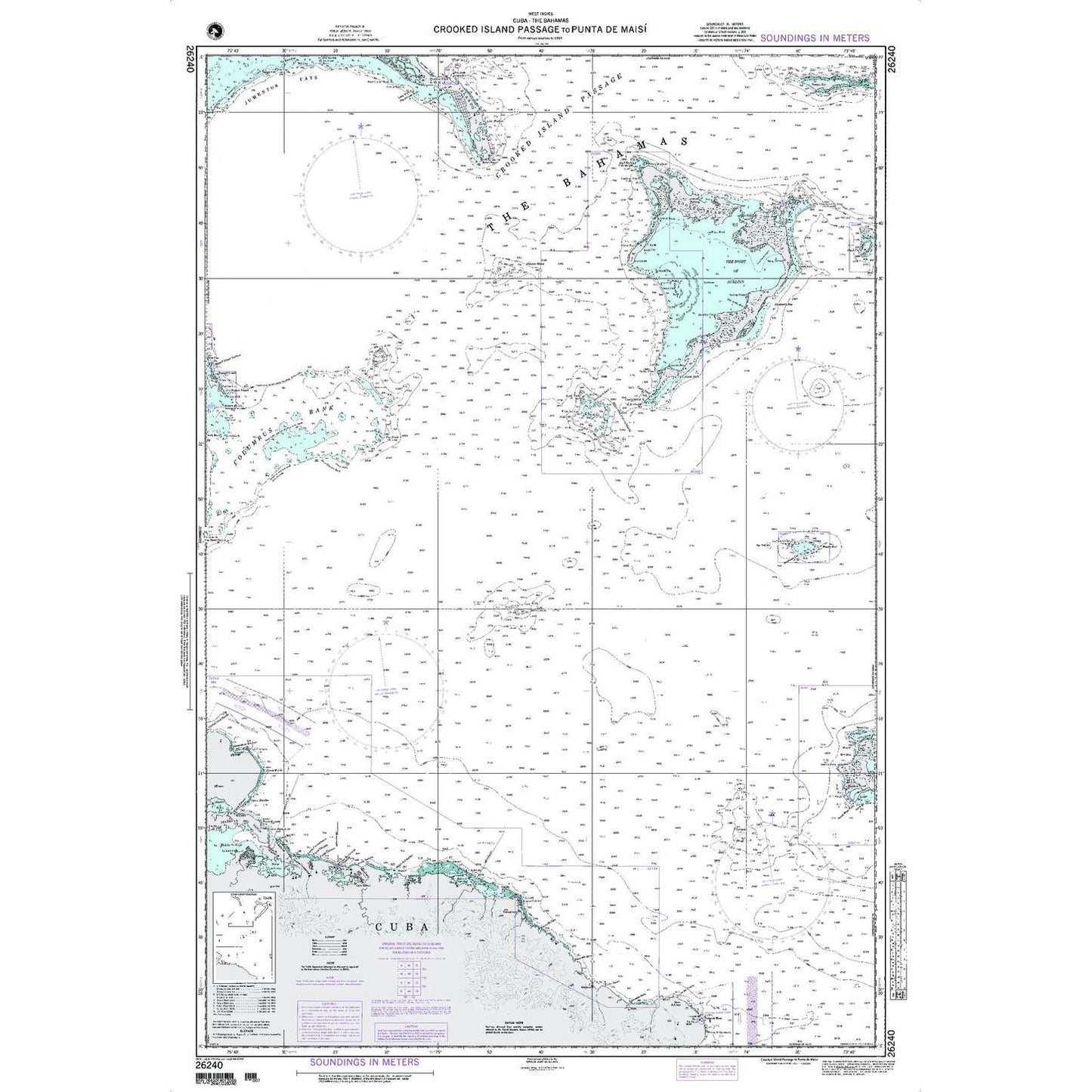 Paradise Clay NGA_26240 NGA Chart Crooked Island Passage to Punta de Maisi