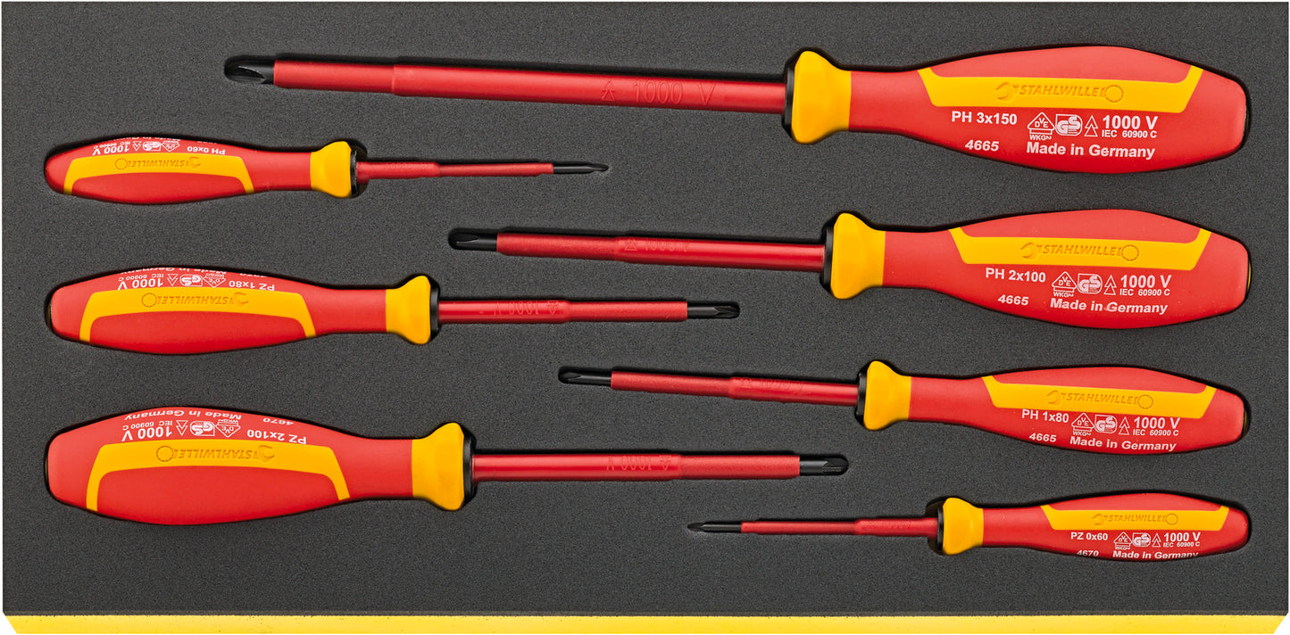 Stahlwille 96838785 TCS 4665/4670 VDE Vde Screwdriver Set Drall+