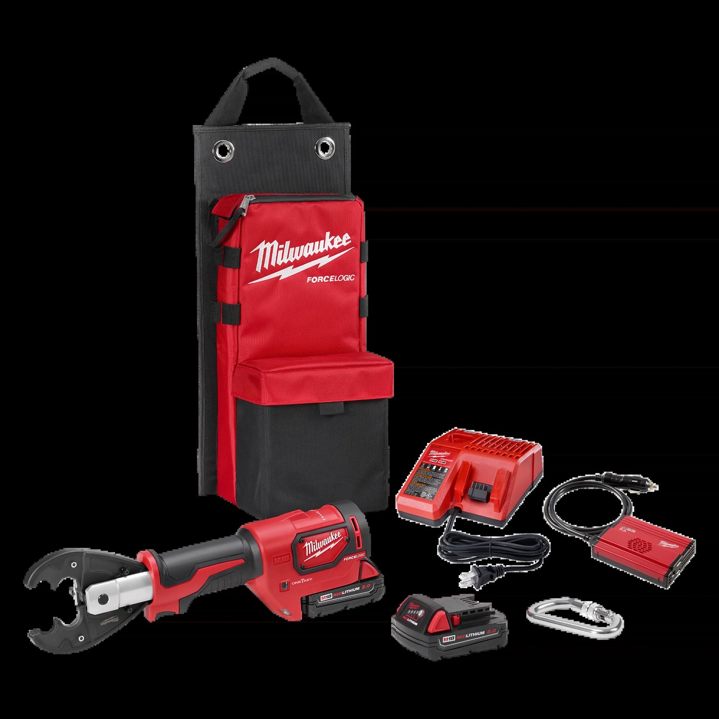 Milwaukee Tool 2678-22O M18 Force Logic 6T Utility Crimper Kit with D3 Grooves and Fixed O Die, 1 EA