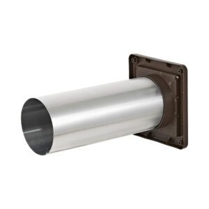 Lambro 267B 4 Inch Brown Plastic Exhaust Wall Louvered Vent