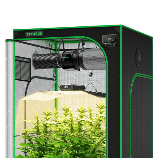 Vivosun Smart Grow Tent Kit, 4 × 4ft 4-Plant System, WiFi-Integrated Automatic Grow System with Full Spectrum LED Grow Light, Efficient Ventilation System with GrowHub E42A+ Controller