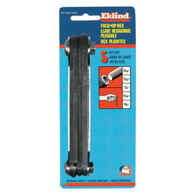 Eklind Tool 20511 #51 3/16-3/8 Size Fold-Up Hex Key Set