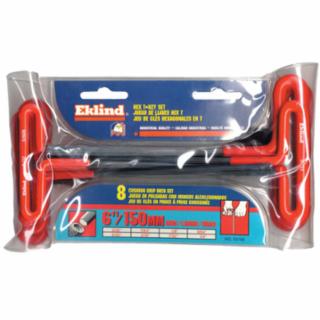 EKLIND TOOL 53168 3/32" - 1/4" T-Handle Hex Kit W/Pouch 8 K
