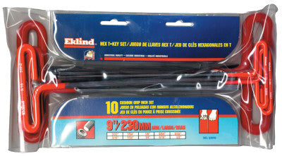 Eklind Tool 53910 3/32" - 3/8" T-Handle Hex Kit W/Pouch 10