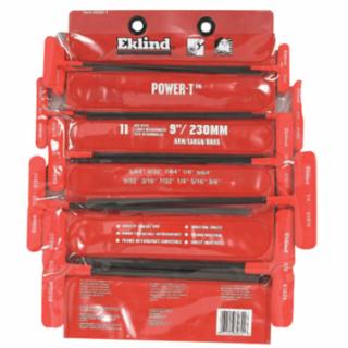 EKLIND TOOL 60811 11 Key Ball Power T Keyset In Vinyl Pouch 9"Arm