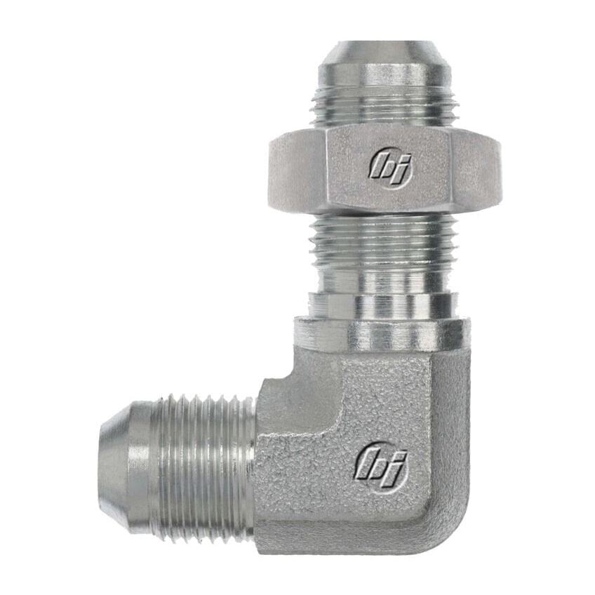 Brennan 2701-LN-10-10-SS 10MJ-10MJ Blkhd 90 Elb With Lock Nut STNLS