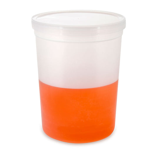 Globe Scientific 271086 Container Multi-Purpose PE Economy Style 86oz (2580mL) Separate Snap Lid Natural