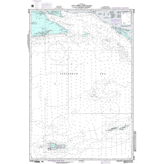 Paradise Clay NGA_27160 NGA Chart Cayo Largo to Cayo Blanco Including Caym