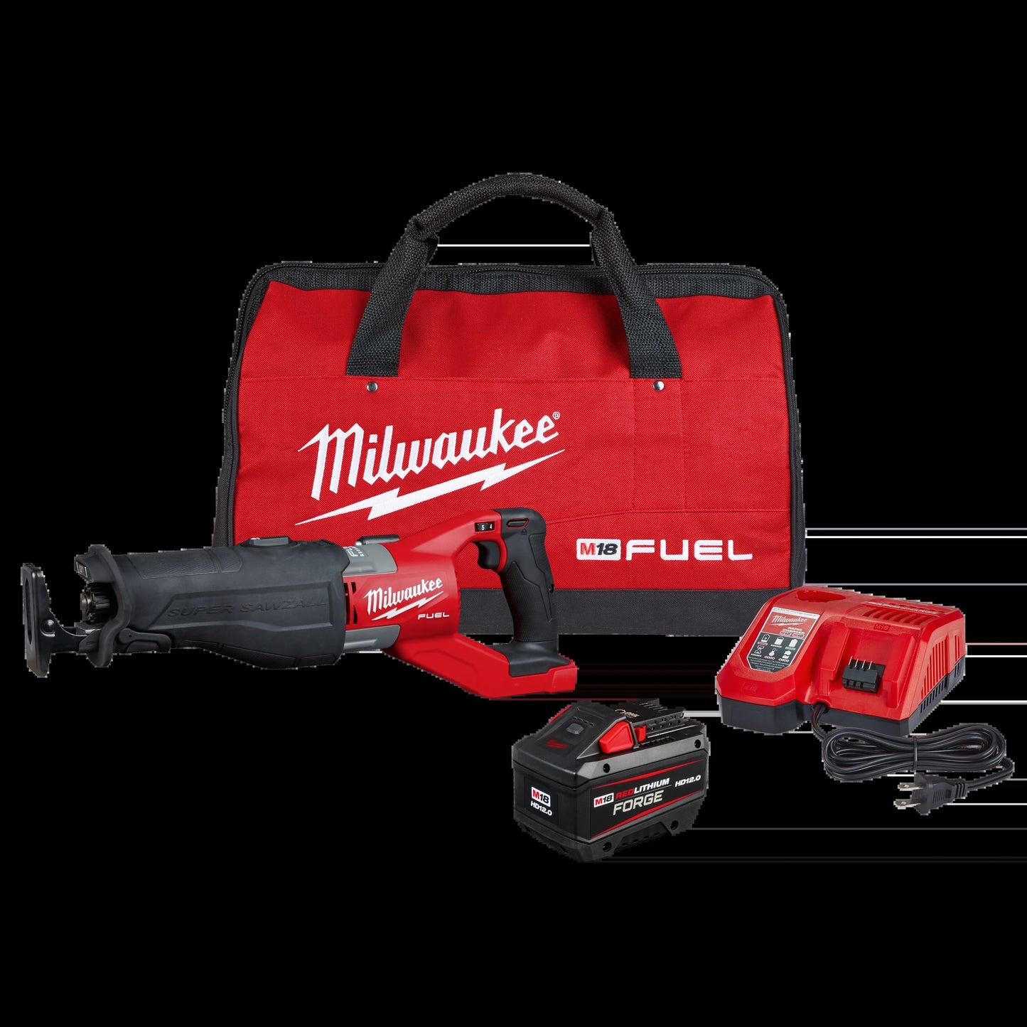 Milwaukee Tool 2722-21HD M18 Fuel Super Sawzall Reciprocating Saw Kit, 1 EA