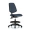 Blue Ridge Ergonomics VMBCH-MB-RG-T0-A0-BF-RC-8584 Rutledge Vinyl Chair - Medium Bench Height with Medium Back, Black Foot Ring, & Casters in Taupe Trailblazer™ Vinyl