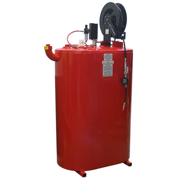 American Lube 275VDW-R23D 275-Gallon Double-Wall Vertical Obround Tank Package
