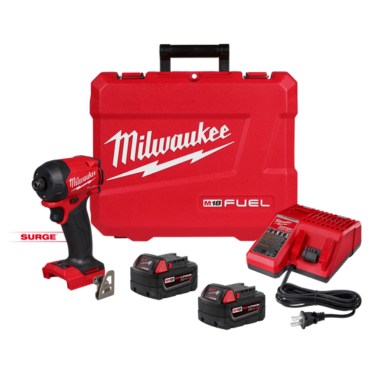 Milwaukee Tool 2761-22 M18 FUEL™ SURGE™ 1/4" Hex Hydraulic Driver Kit, 1 EA