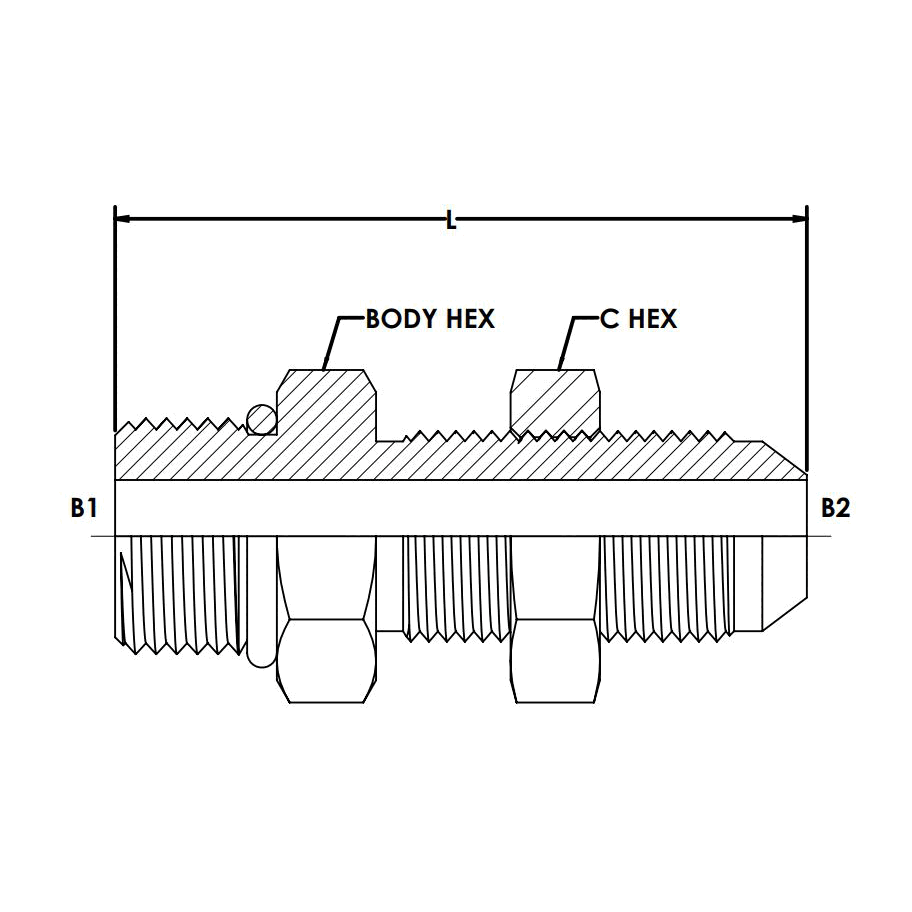 Brennan 2764-LN-10-10-O 10Morb-10MJ Blkhd Straight With Lock Nut