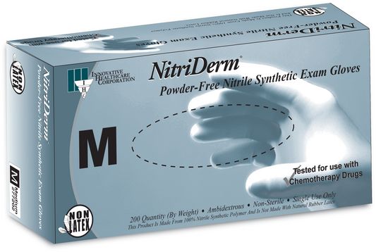 Innovative Healthcare 277202 Nitriderm Nitrile Exam Gloves - M, 200 Gloves/Bx, 10 Bx/Cs