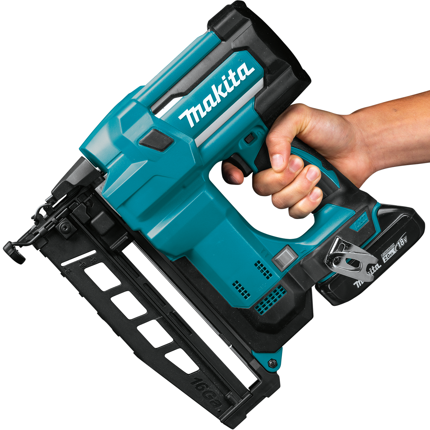 Makita XNB02RJ 18V Lxt® Lithiumion Cordless 21/2" Straight Finish Nailer Kit, 16 Ga.