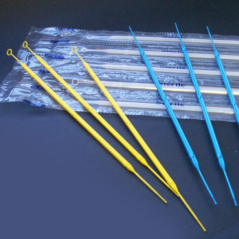 Globe Scientific 2811 Inoculation Loop Rigid 1uL with Needle with Calibration Certificate STERILE Blue 20/Peel Pack 25 Packs/Unit