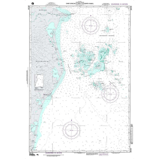Paradise Clay NGA_28130 NGA Chart Cabo Gracias A Dios to Puerto Isabel