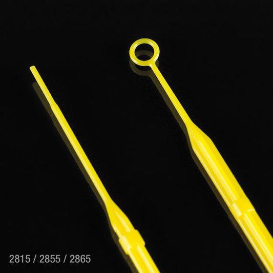 Globe Scientific 2865 Inoculation Loop Rigid 10uL with Needle with Calibration Certificate STERILE Yellow 10/Peel Pack 50 Packs/Unit