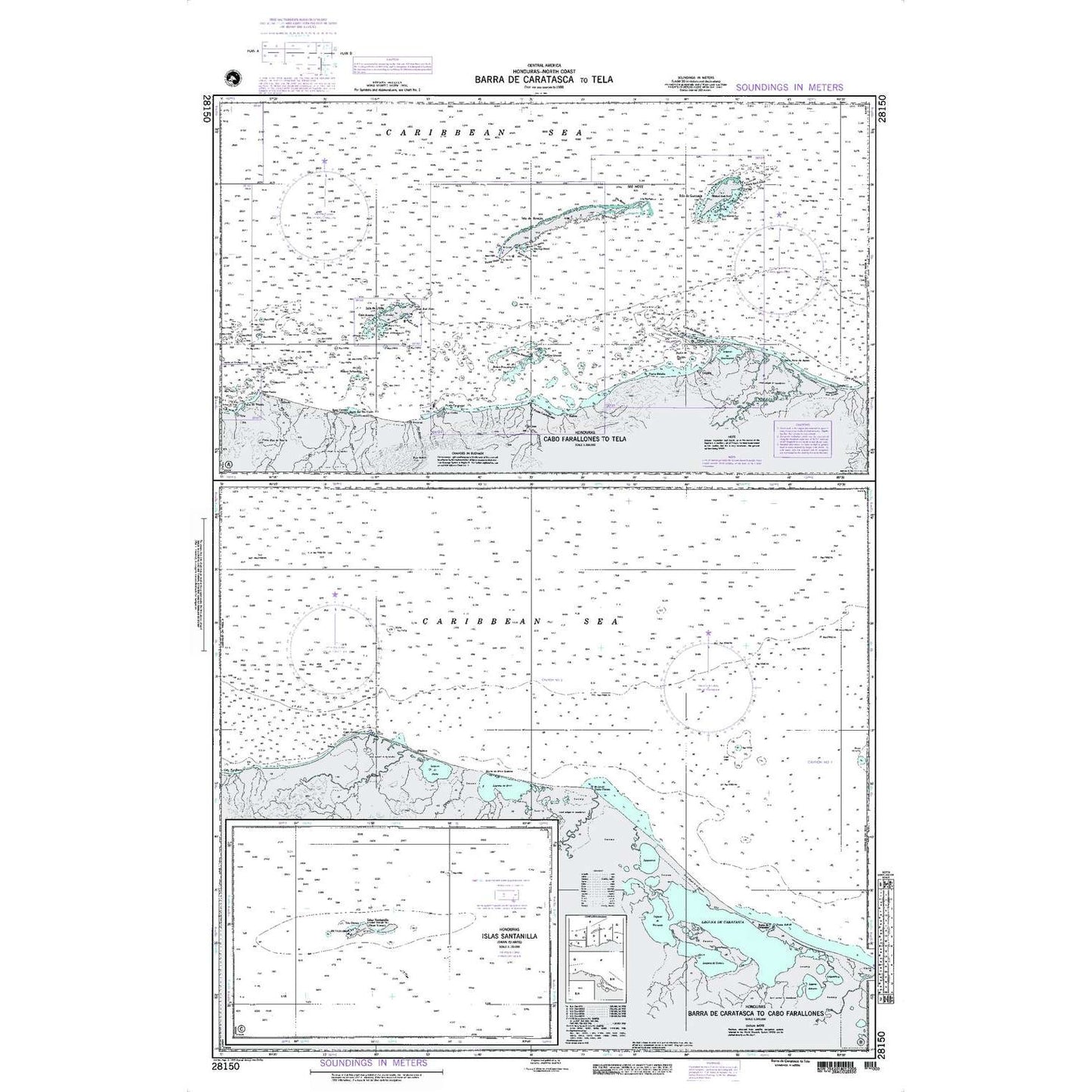 Paradise Clay NGA_28150 NGA Chart Cabo Farallones to Tela