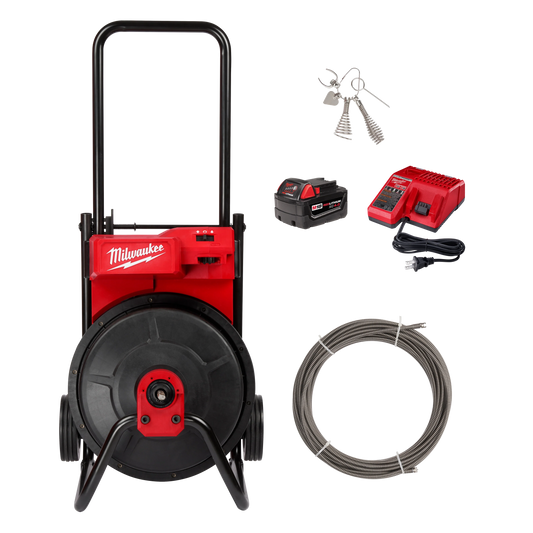 Milwaukee Tool 2817A-21 M18™ Drum Machine with 3/8" Cable, 1 EA