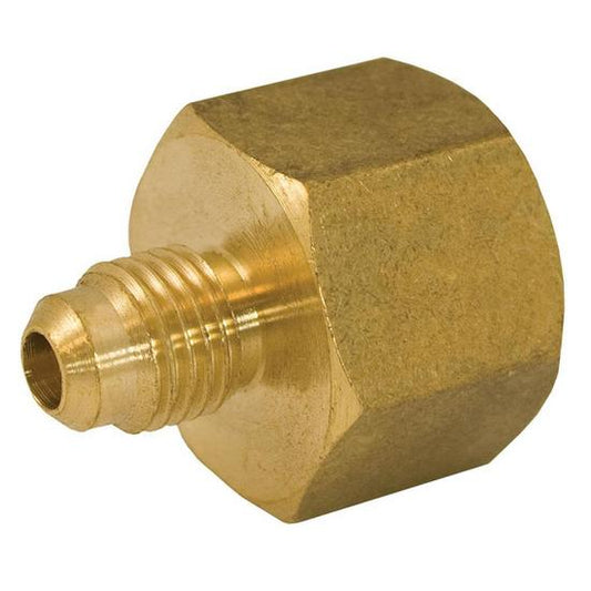 Jones Stephens F40049 3/8" x 1/2" Brass Flare x FIP Coupling
