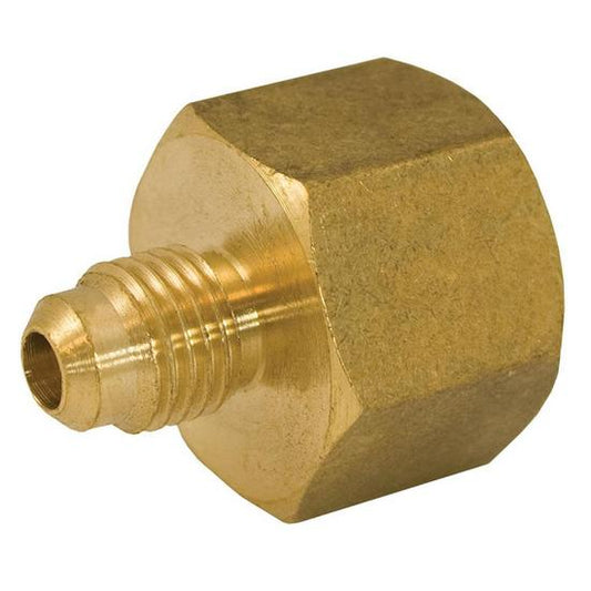 Jones Stephens F40055 5/8" x 1/2" Brass Flare x FIP Coupling