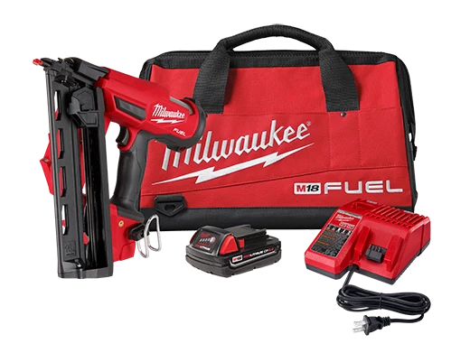 Milwaukee Tool 2841-21CT M18 FUEL™ 16 Gauge Angled Finish Nailer Kit, 1 EA