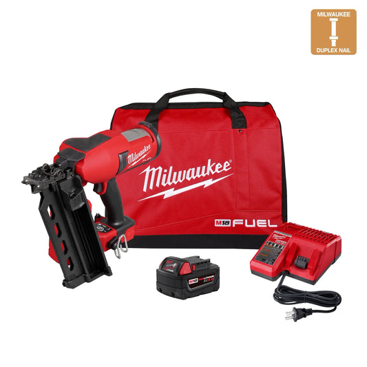 Milwaukee Tool 2844-21 M18 FUEL™ Duplex Nailer Kit, 1 ST