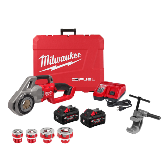 Milwaukee Tool 2870-22 M18 FUEL™ Compact Pipe Threader w/ ONE-KEY™ w/ 1/2" - 1-1/4" Compact NPT Forged Aluminum Die Heads, 1 ST