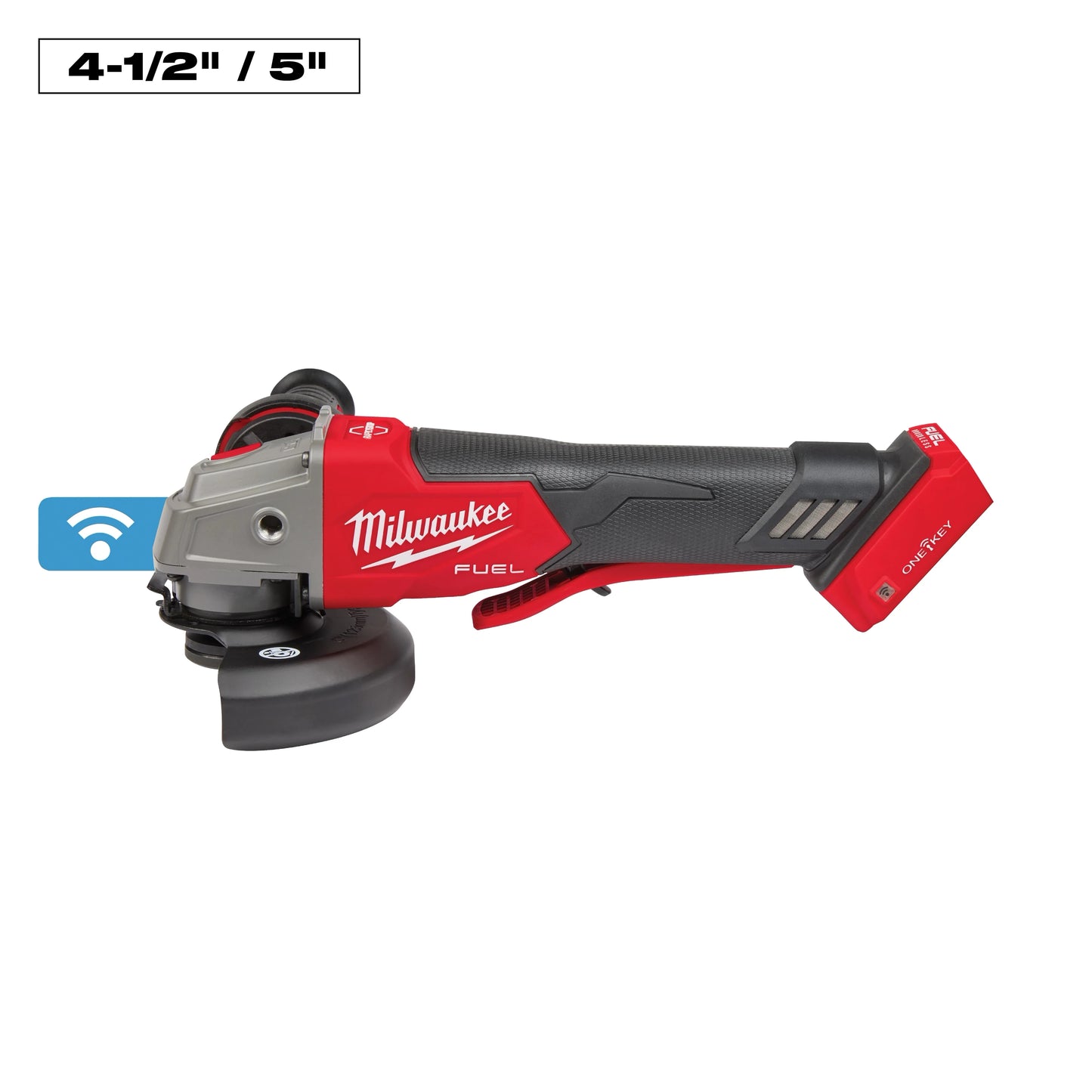 Milwaukee Tool 2882-20 M18 FUEL™ 4-1/2" / 5" Braking Grinder w/ ONE-KEY™ Paddle Switch, No Lock, 1 EA