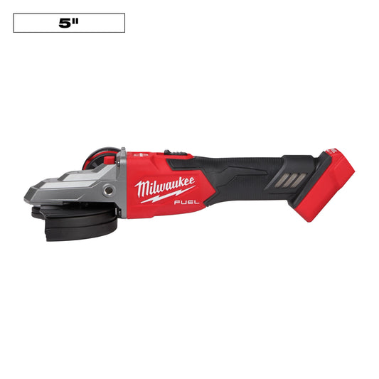Milwaukee Tool 2887-20 M18 FUEL™ 5" Flathead Braking Grinder, Slide Switch Lock-On, 1 EA