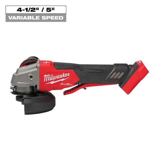 Milwaukee Tool 2888-20 M18 FUEL™ 4-1/2" / 5" Variable Speed Braking Grinder, Paddle Switch No-Lock, 1 EA