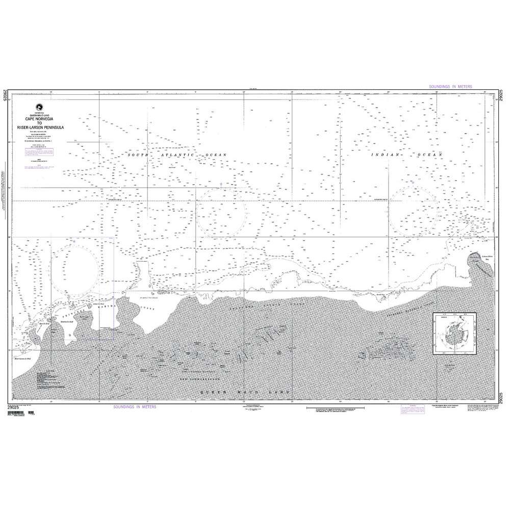 Paradise Clay NGA_29025 NGA Chart Cape Norvegia to Riiser - Larsen Peninsula