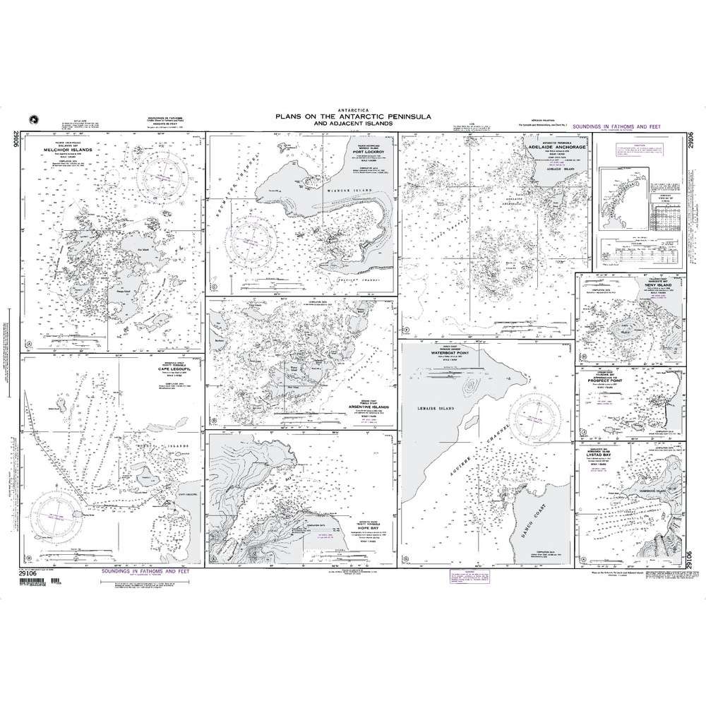 Paradise Clay NGA_29106 NGA Chart Plans On the Ant. Penn. and Adj. Islands - Melchoir Islands