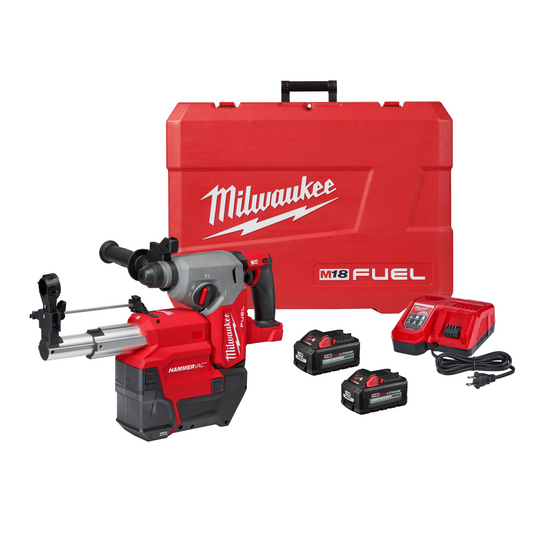 Milwaukee Tool 2912-22DE M18 FUEL™ 1” SDS Plus Rotary Hammer w/ Dust Extractor Kit, 1 EA