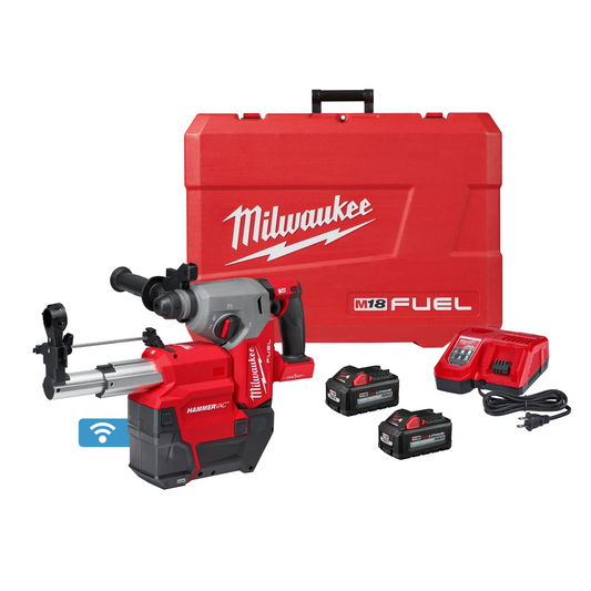 Milwaukee Tool 2914-22DE M18 FUEL™ 1" SDS Plus Rotary Hammer w/ ONE-KEY™ Dust Extractor Kit, 1 EA