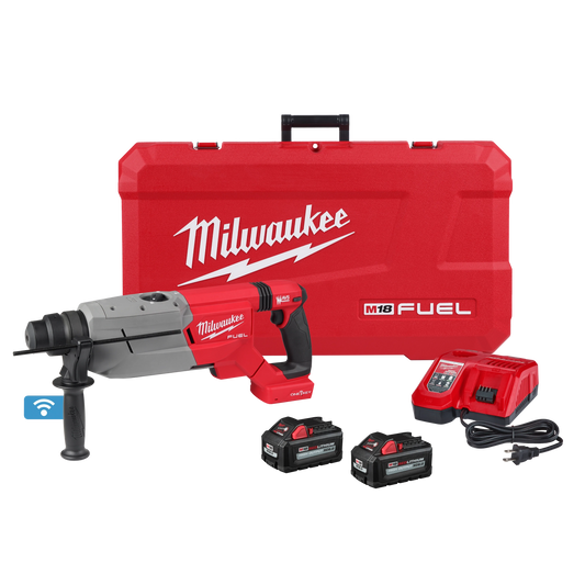 Milwaukee Tool 2916-22 M18 FUEL™ 1-1/4” SDS Plus D-Handle Rotary Hammer Kit w/ ONE-KEY™, 1 EA
