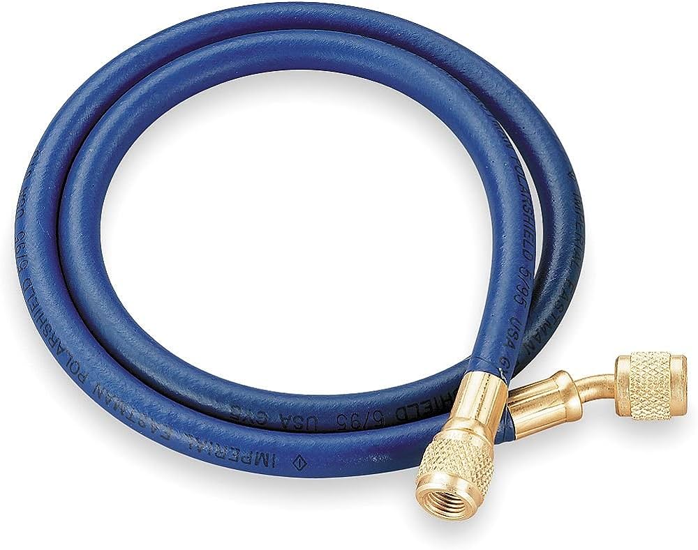 Yellow Jacket 29260 60", Blue, compact ball valve, PLUS II 1/4" hose