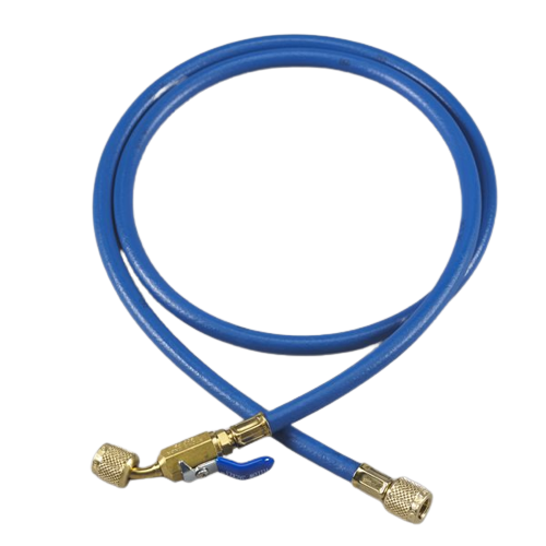 Yellow Jacket 29399 100", Blue, compact ball valve, PLUS II 1/4" hose